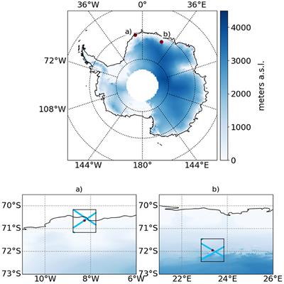 Importance of Blowing Snow During Cloudy Conditions in East Antarctica: Comparison of Ground-Based and Space-Borne Retrievals Over Ice-Shelf and Mountain Regions